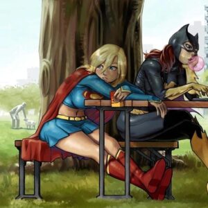 supergirl in comic book art style