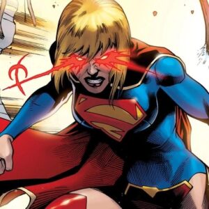 supergirl profile image with sunset background