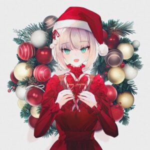 christmas anime couple pfp wallpaper